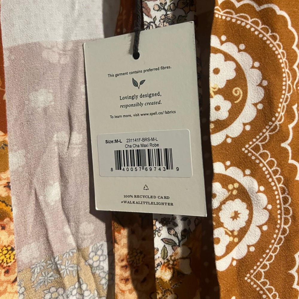 SPELL x REVOLVE Cha Cha Maxi Robe in Rust/Brown Sugar M/L - NWT - Picture 12 of 14